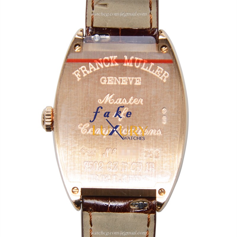 Franck Muller 7502 QZ REL D CD 1R 5N - Replica Watch - Quartz - 18kt Rose Gold & Diamonds - Model - Image 3