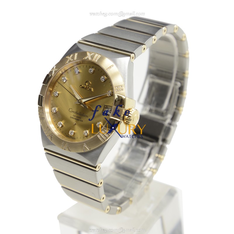 Omega 123.25.38.21.58.002 Constellation Auto 18kt Gold/Steel Replica Watch - Image 3