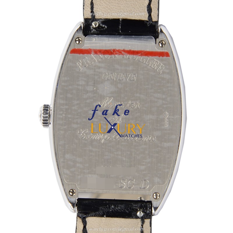 Franck Muller 2852 SC D OG Master Banker Auto 18kt White Gold Diamond Replica Watch 31mm Silver - Image 3