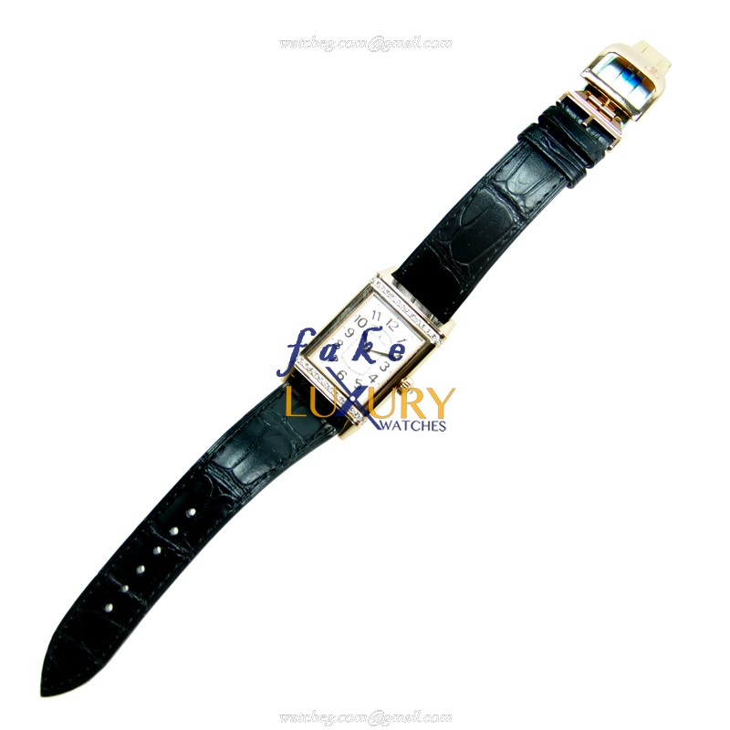 Jaeger-Lecoultre Q3202421 REVERSO Manual Wind 18kt Rose Gold & Diamonds Replica Watch, Silver Dial - Image 2