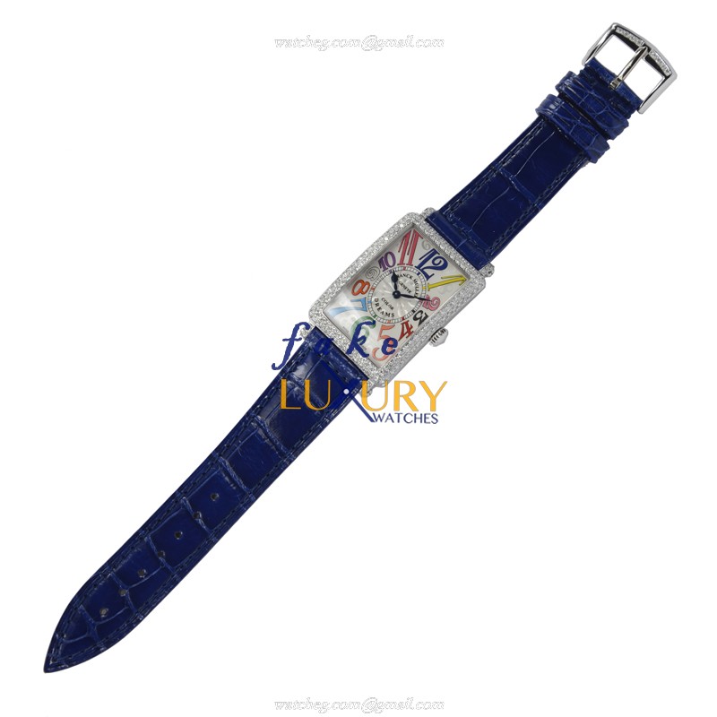 Franck Muller 952 QZ COL DRM D OG Replica Watch Quartz Silver Dial 18kt White Gold & Diamond Case - Image 2