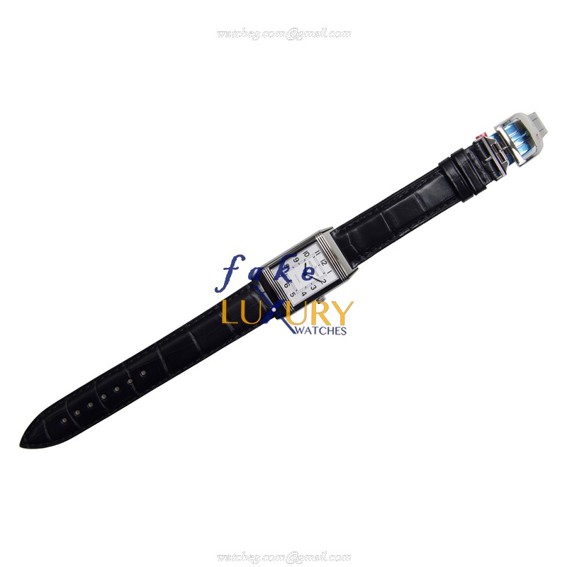 Jaeger-Lecoultre Q2518412 Quartz Stainless Steel Case Replica Watch - White Dial, Black Alligator - Image 2