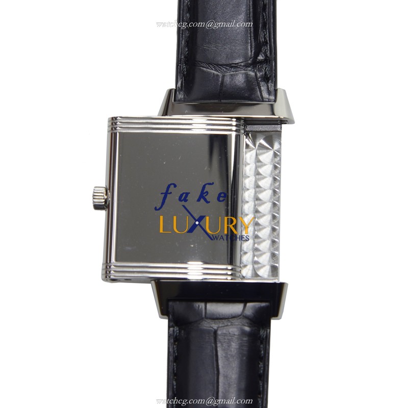 Jaeger-Lecoultre Q2518412 Quartz Stainless Steel Case Replica Watch - White Dial, Black Alligator - Image 4