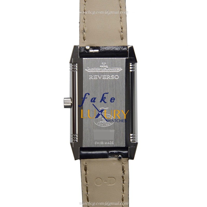 Jaeger-Lecoultre Reverso Q2608412 Replica Watch, Manual Wind, Silver Dial, Black Alligator Strap - Image 3