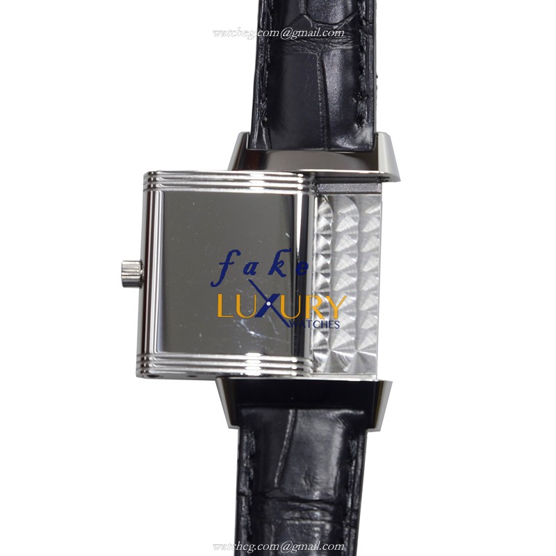 Jaeger-Lecoultre Reverso Q2608412 Replica Watch, Manual Wind, Silver Dial, Black Alligator Strap - Image 4