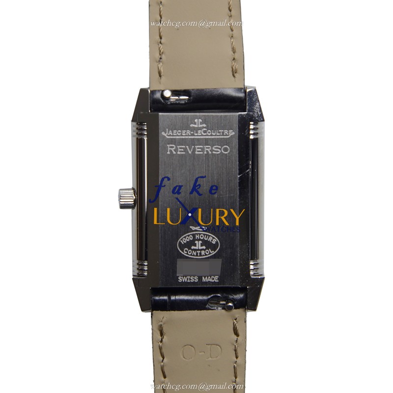 Jaeger-Lecoultre Reverso Q2618412 Quartz Silver Dial Alligator Strap Steel Replica Watch - Image 3