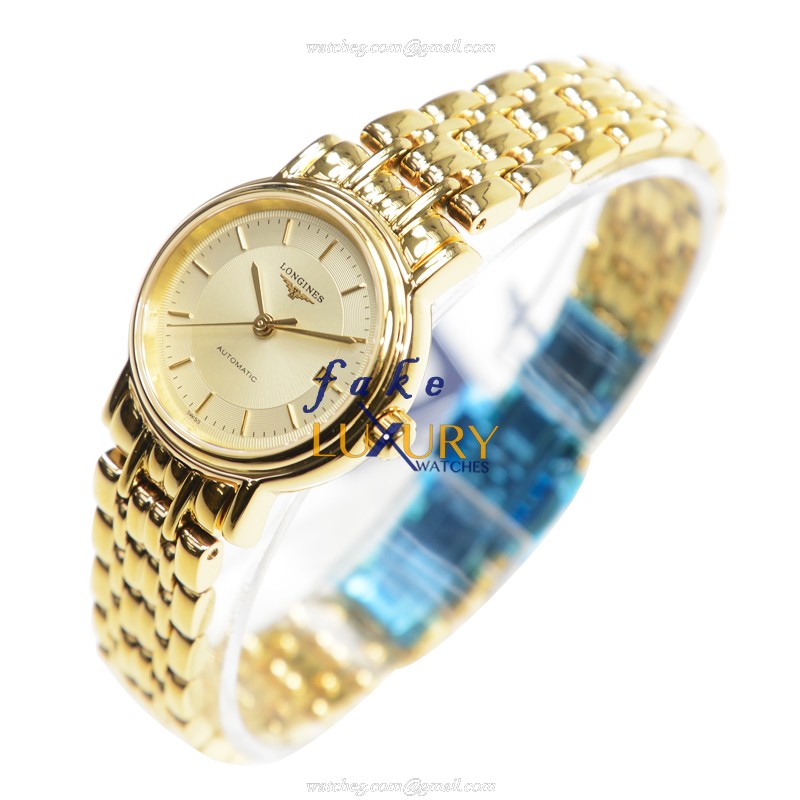 Longines L4.321.2.42.8 Presence Replica Watch - Automatic - PVD Gold Case - Silver Dial - Image 3