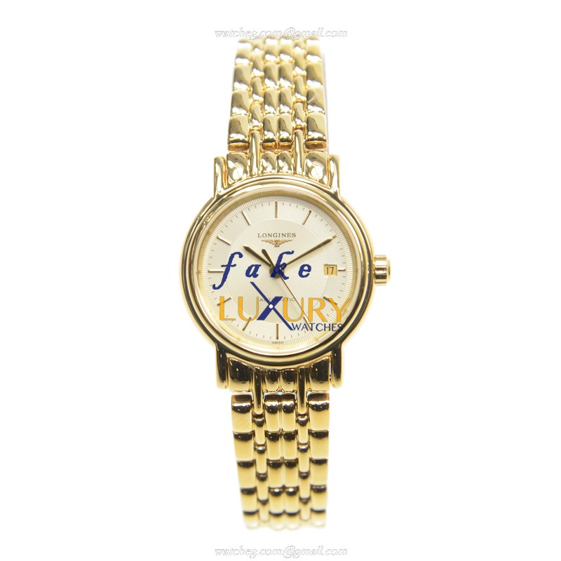Longines L4.321.2.42.8 Presence Replica Watch - Automatic - PVD Gold Case - Silver Dial - Image 2