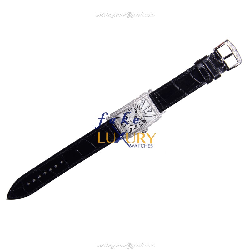 Franck Muller 902 QZ D OG Replica Watch, Silver Dial, 18kt White Gold & Diamond Case, Quartz - Image 2
