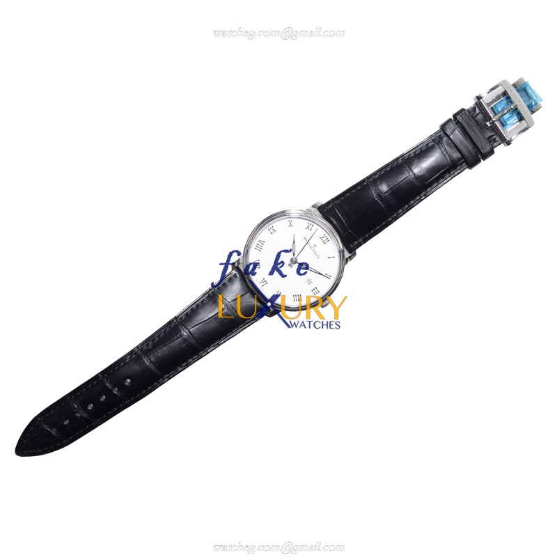 Blancpain 6651-1127-55B Villeret Replica Watch White Dial Automatic Stainless Steel Alligator Strap - Image 2