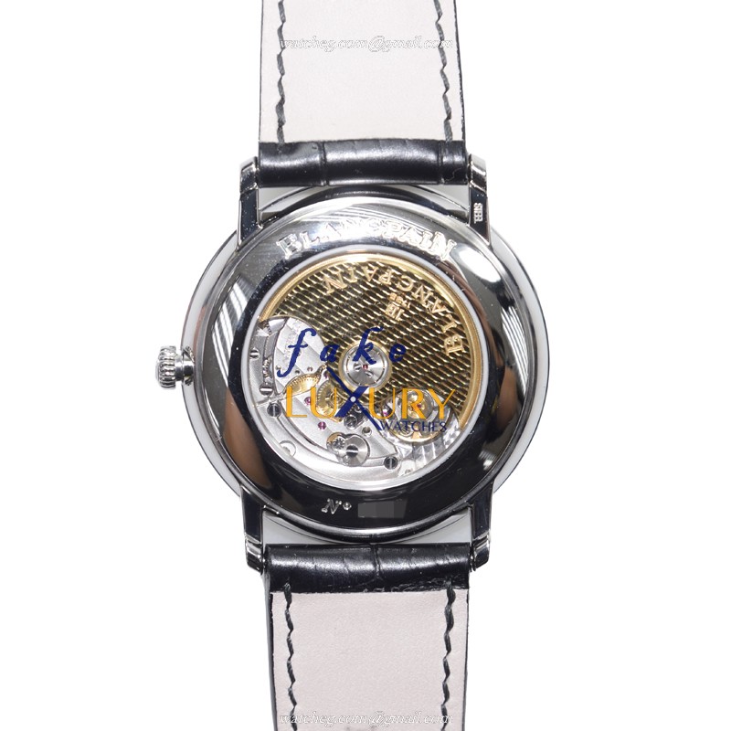 Blancpain 6651-1127-55B Villeret Replica Watch White Dial Automatic Stainless Steel Alligator Strap - Image 3
