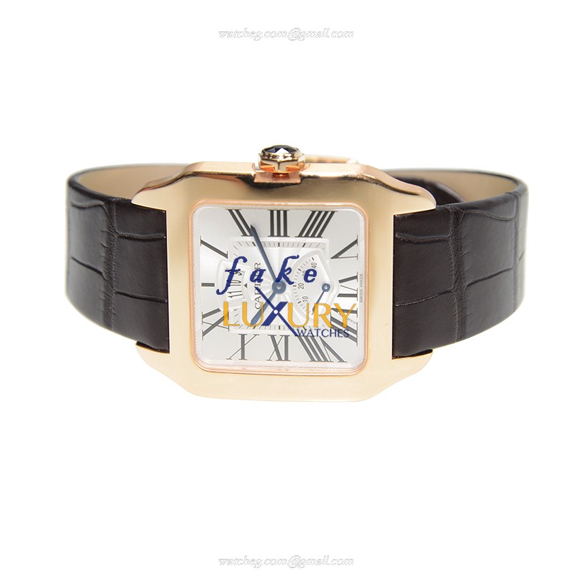 Cartier W2020067 SANTOS Automatic 18kt Rose Gold Ceramic Bezel Replica Watch - Model W2020067 - Image 4