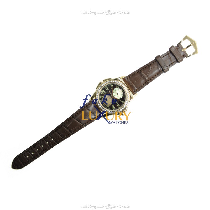 Patek Philippe 4934R-001 Complications Manual Wind 18kt Rose Gold Dark Brown Dial Replica Watch - Image 2