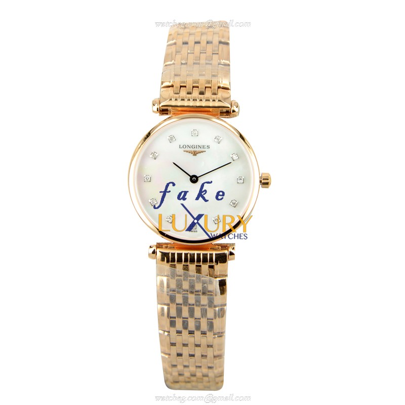 Longines L4.209.1.87.8 La Grande Replica Watch - Quartz - PVD Gold Case - White Mother of Pearl Dial - Image 2