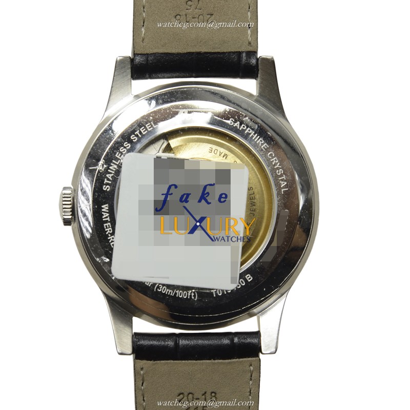 Tissot T019.430.16.051.01 Heritage Replica Watch, Automatic, Black Dial, Steel Case, Leather Strap - Image 3