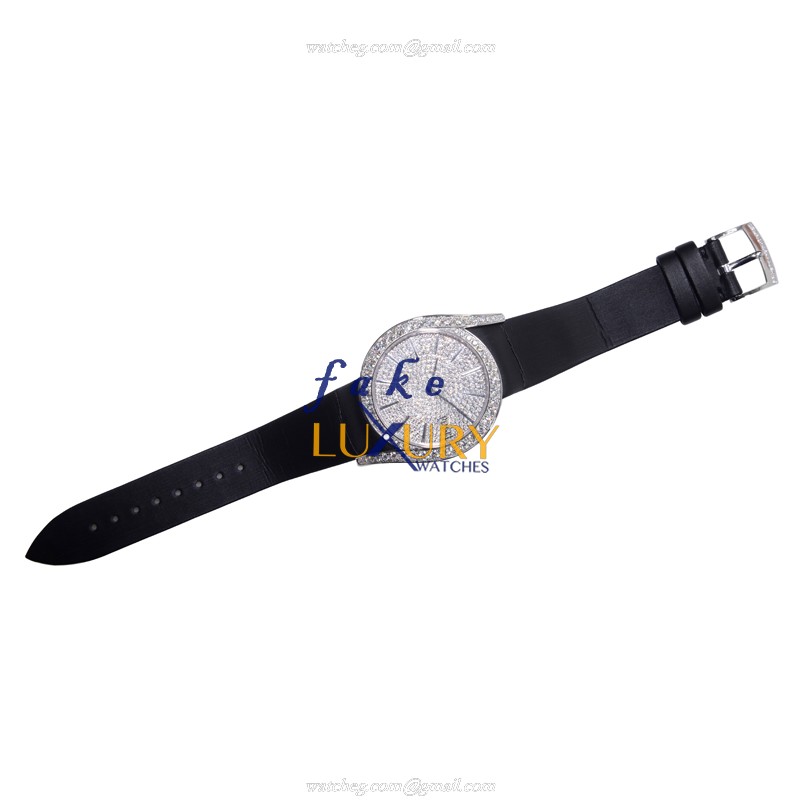 Piaget G0A38166 Limelight Quartz 18kt White Gold Diamond Silver Dial 38mm Replica Watch - Image 2