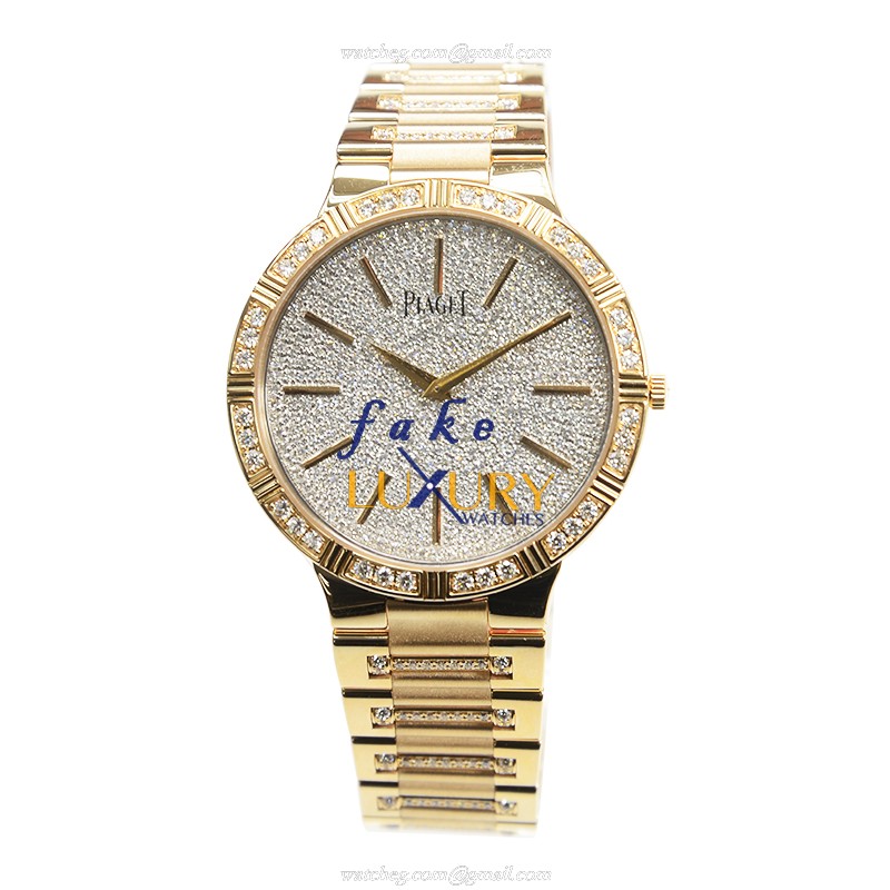 Piaget G0A37054 Replica Watch Dancer Manual Wind 18kt Rose Gold Silver Dial Diamonds 38mm - Image 2