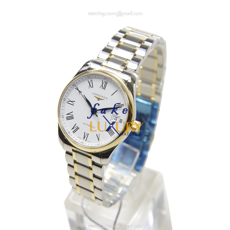 Longines L2.518.5.11.7 MASTER Replica Watch, White Dial, 18kt Gold & Steel Case, Automatic - Image 3