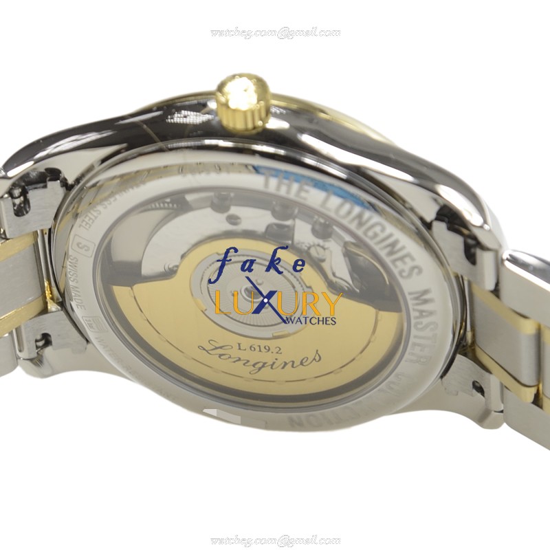 Longines L2.518.5.11.7 MASTER Replica Watch, White Dial, 18kt Gold & Steel Case, Automatic - Image 4