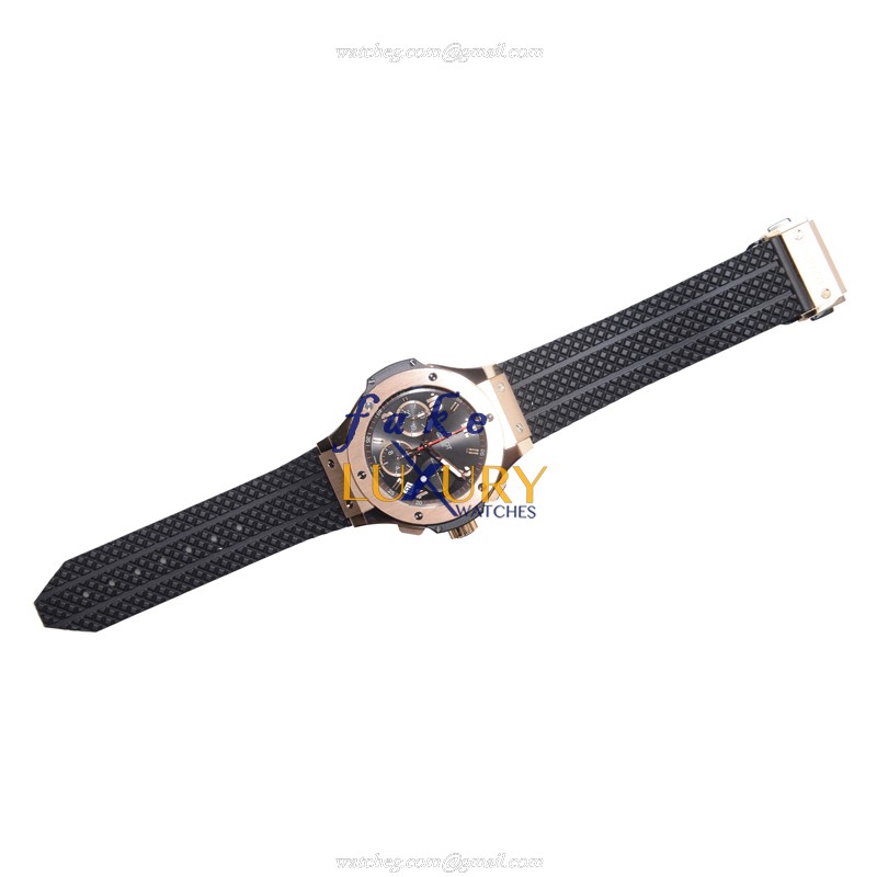 Hublot 341.PX.130.RX Automatic Rose Gold Replica Watch - 41mm Black Dial Rubber Strap - Image 2
