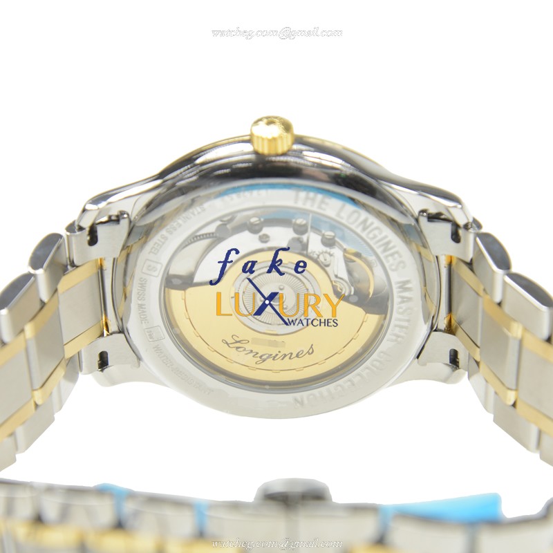 Longines L2.628.5.37.7 Master Replica Watch, Automatic Movement, Gold Dial, 18kt Gold Steel Case - Image 4