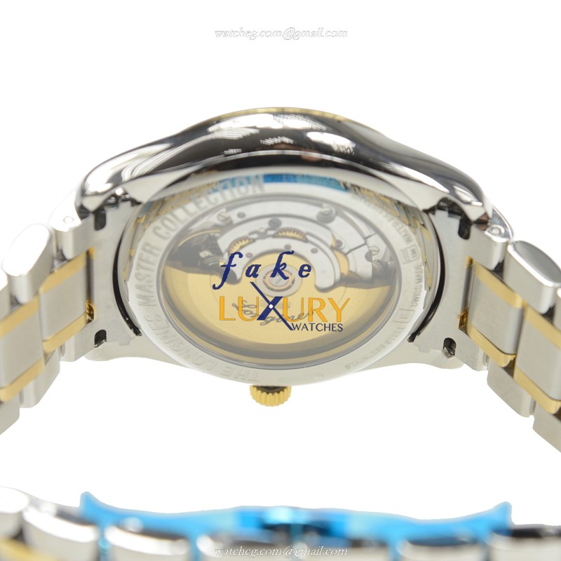 Longines L2.755.5.57.7 MASTER Replica Watch, Black Dial, 18kt Gold & Steel Case, Automatic - Image 4