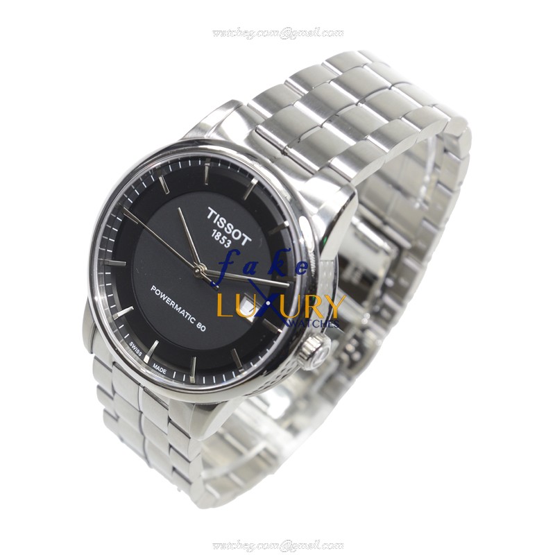 Tissot T086.407.11.051.00 T-Classic Automatic Black Dial Silver Steel Replica Watch - Image 3