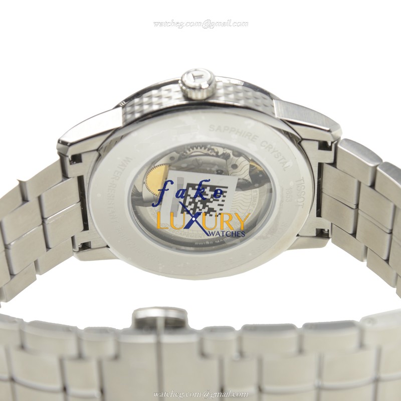 Tissot T086.407.11.051.00 T-Classic Automatic Black Dial Silver Steel Replica Watch - Image 4