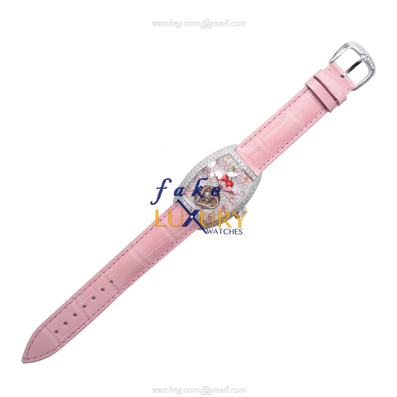 Franck Muller 3080 T SAK D5 CD OG Manual Wind, 18kt White Gold, Diamond, Silver Dial, Black - Image 2