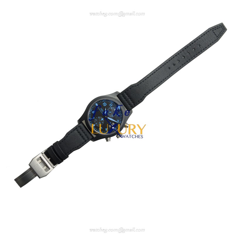 IWC IW388003 PILOTS Replica Watch, Automatic, Ceramic Case, Black Dial, Folding Clasp - Image 2