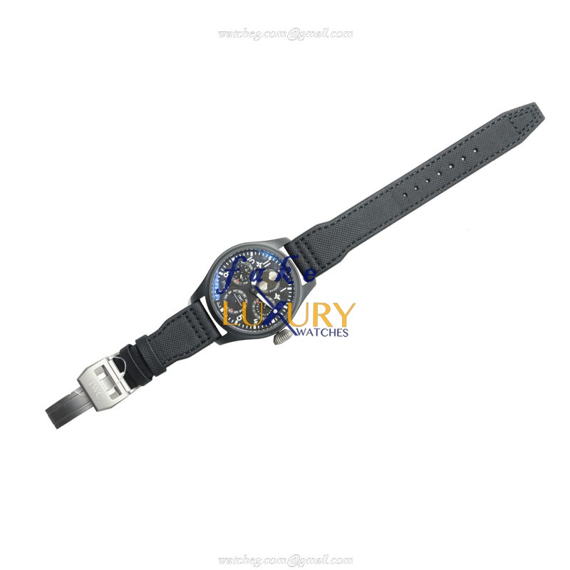 IWC IW502902 PILOTS Automatic Ceramic Replica Watch With Black Dial Fabric Strap - Image 2