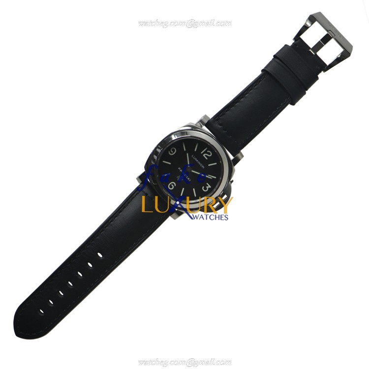 Panerai PAM00000 Luminor Replica Watch, Black Dial, Manual Wind, Stainless Steel 44mm - Image 2