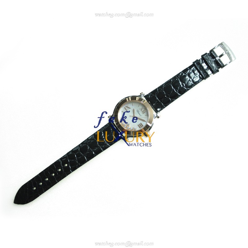 Chopard 278492-9004 Happy Sport Quartz 18kt Rose Gold Steel | 1:1 Swiss Clone | White Dial - Image 2