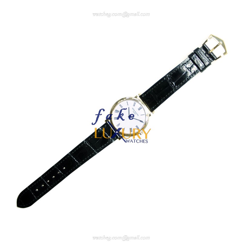 5120J-001 - Patek Philippe Calatrava Replica Watch - Automatic - 18kt Yellow Gold - White Dial - Image 2