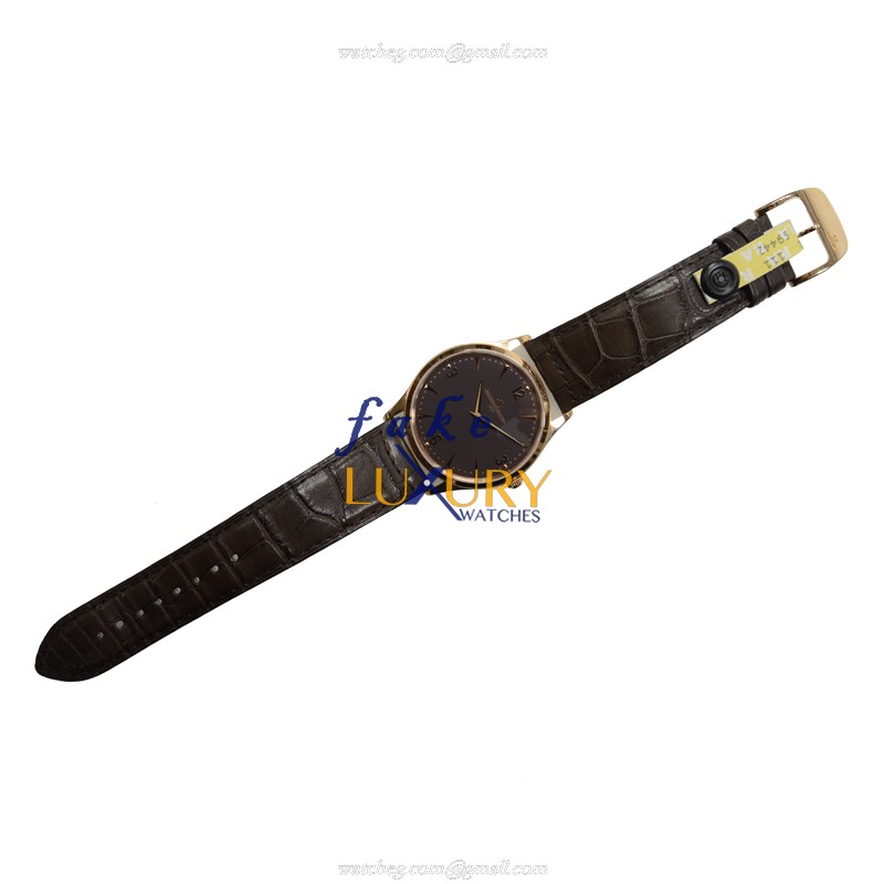Jaeger-Lecoultre Q1342450 Manual Wind 18kt Rose Gold Case Replica Watch, Dark Brown Dial & Brown - Image 2