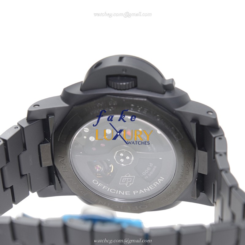 PAM00438 - Panerai Luminor Replica Watch - Automatic Ceramic 44mm Black Dial - Image 4