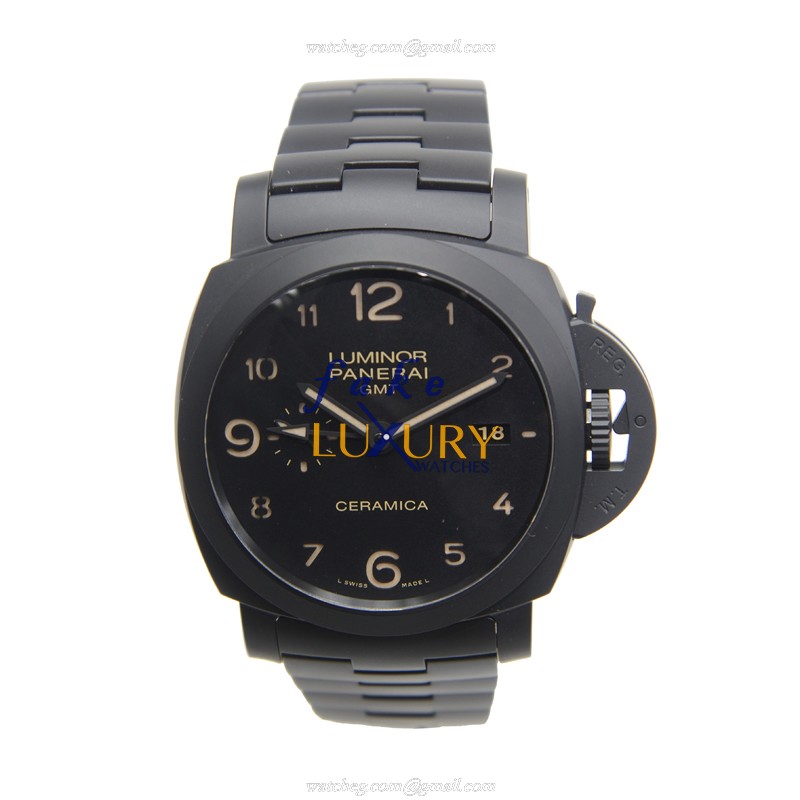 PAM00438 - Panerai Luminor Replica Watch - Automatic Ceramic 44mm Black Dial - Image 2