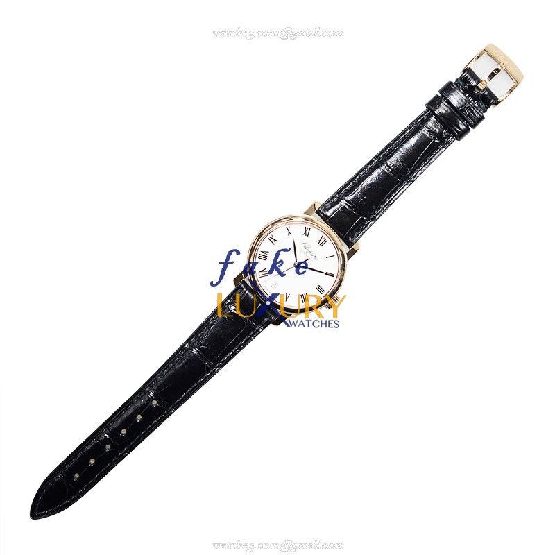 Chopard Replica Watch 124200-5001 AUTO 18kt Rose Gold Dial Alligator Strap - Image 2