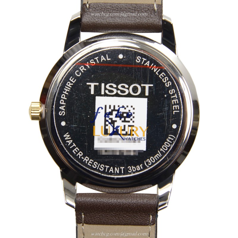 Tissot T-CLASSIC T033.410.26.011.01 Quartz White Dial Leather Strap Replica Watch - Image 3