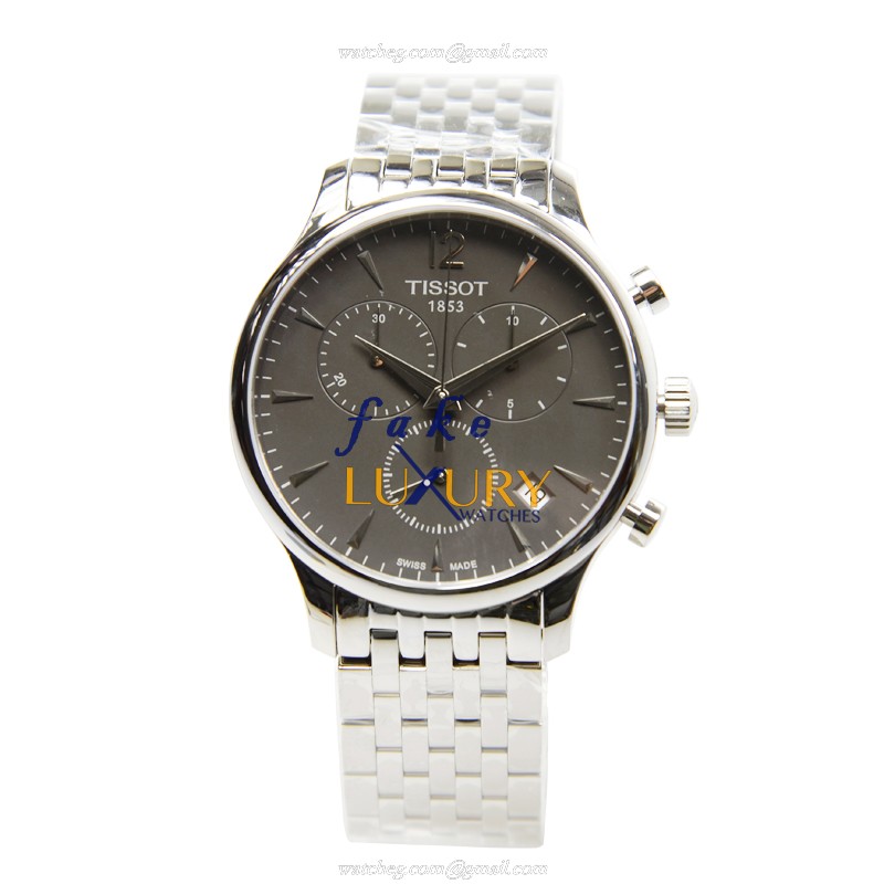 Tissot T063.617.11.067.00 Replica Watch Quartz Stainless Steel Dark Grey Dial 42mm - Image 2
