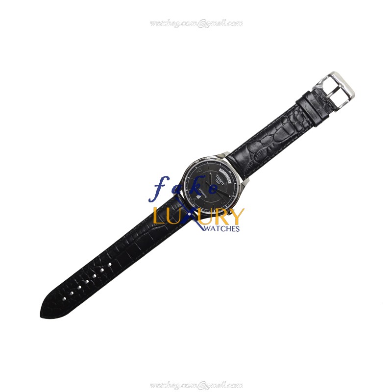 Tissot T038.430.16.057.00 T-Classic Replica Watch, Automatic Movement, Black Dial, Leather Strap - Image 2