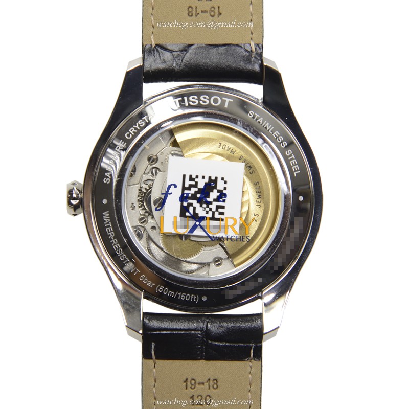 Tissot T038.430.16.057.00 T-Classic Replica Watch, Automatic Movement, Black Dial, Leather Strap - Image 3