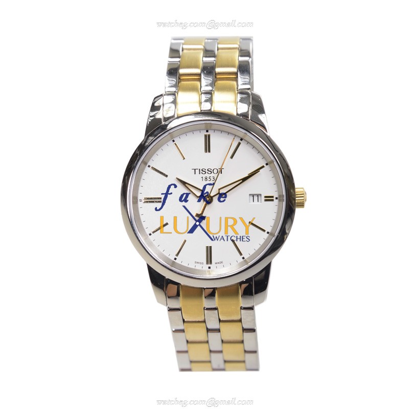 Tissot T033.410.22.011.01 Replica Watch, White Dial, Quartz Movement, Gold PVD Strap - Image 2