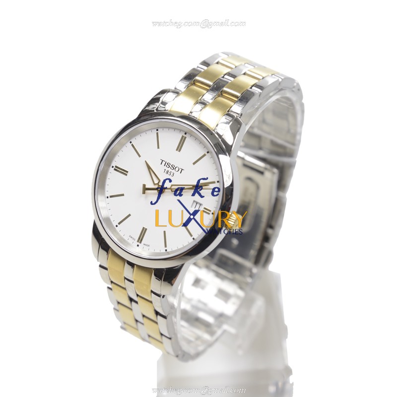 Tissot T033.410.22.011.01 Replica Watch, White Dial, Quartz Movement, Gold PVD Strap - Image 3