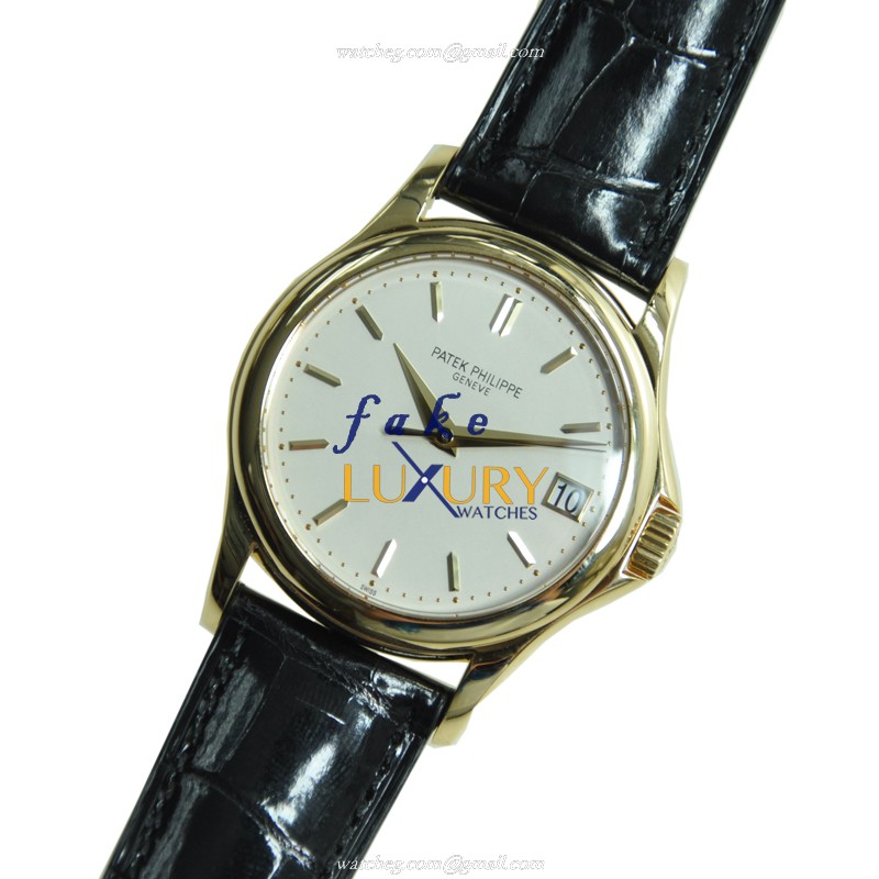 5127J-001 - Patek Philippe Calatrava Replica Watch - Automatic - 18kt Yellow Gold - Silver Dial - Image 2