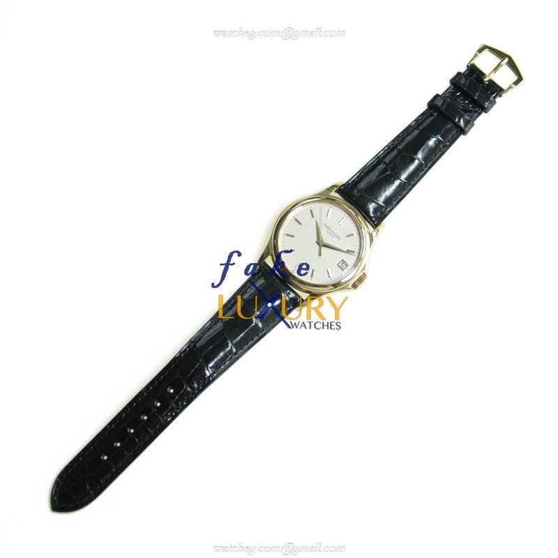 5127J-001 - Patek Philippe Calatrava Replica Watch - Automatic - 18kt Yellow Gold - Silver Dial - Image 3