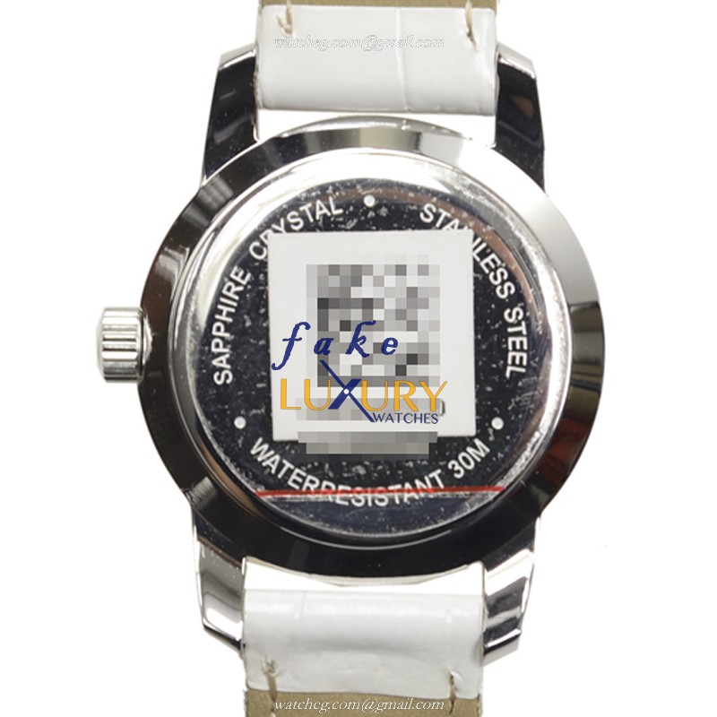 Tissot T033.210.16.111.00 Replica Watch, Quartz, White Dial, Steel Case, White Leather Strap - Image 3