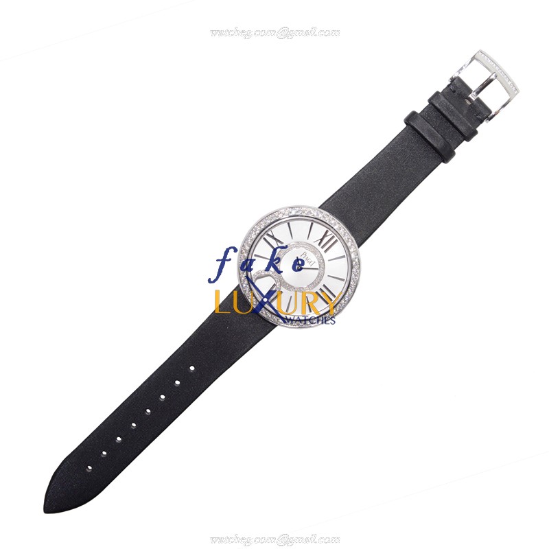 Piaget G0A36156 Limelight Replica Watch Quartz 18kt White Gold Diamond Silver Dial - Image 2