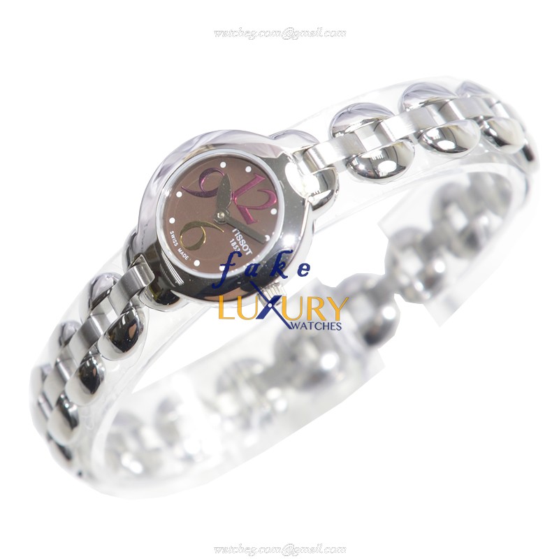 Tissot T01.1.185.62 Replica Watch Brown Dial Quartz Movement Stainless Steel Bracelet 20.8mm - Image 3