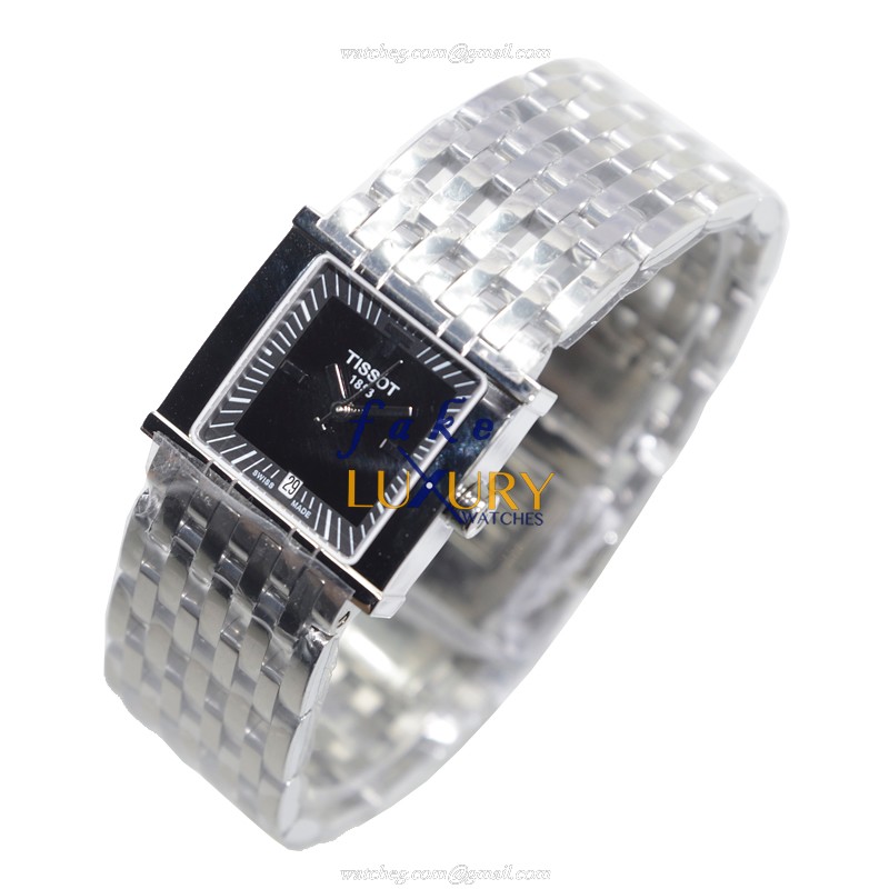 T02.1.181.51 - Tissot T-TREND Quartz Replica Watch Stainless Steel Black Dial Silver Bracelet - Image 3